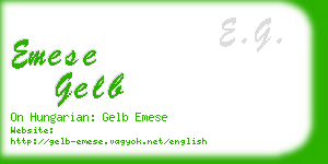 emese gelb business card